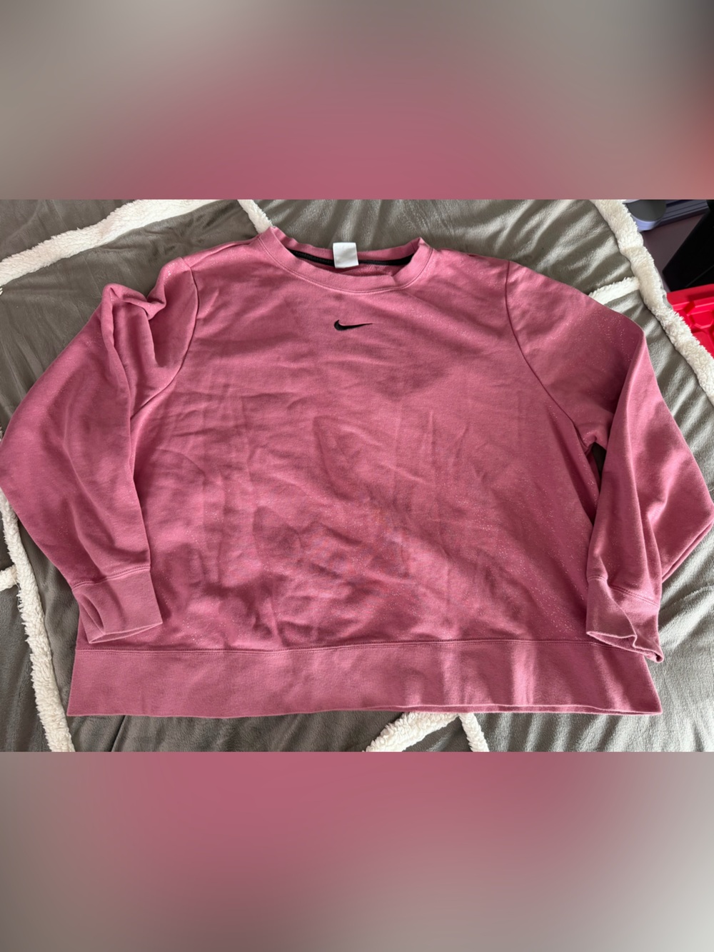 Pink sparkling Nike sweatshirt